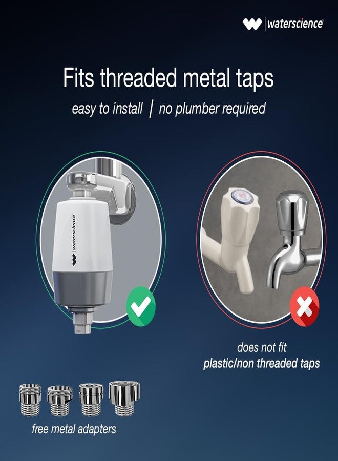 ووتر ساينس مُنعم المياه العسرة من ووتر ساينس، مصنوع من مادة ABS، طراز CLEO-SFU-717، مصقول، مناسب للصنبور والدش. - Image 4